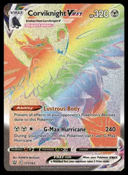 Corviknight VMAX Secret Rare SWSH05: Battle Styles 171/163 NM Pokemon TCG - Image 1