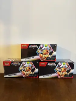 Pokemon TCG: Scarlet & Violet Prismatic Evolutions Surprise Box Lot Of 3 Sealed - Image 1
