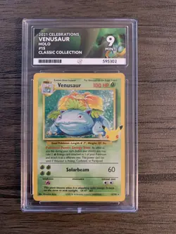 Pokemon Venusaur 15/102 Celebrations 25th Anniversary Ace 9 Graded Holo Mint - Image 1