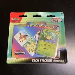 Pokemon Prismatic Evolutions Tech Sticker Collection - Leafeon FACTORY SEALED - Image 1