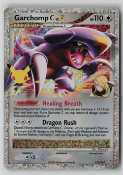 Garchomp C LV.X 145/147 Pokemon Supreme Victors Rare LV.X Near Mint Card (NM) 1 - Image 1