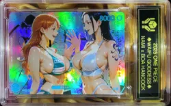 NAMI x BOA HANCOCK One Piece Waifu Goddess Card CUSTOM MADE Black Label - Image 1