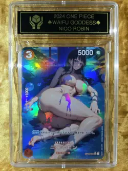 NICO ROBIN One Piece Waifu Goddess Card CUSTOM MADE Black Label - Image 1
