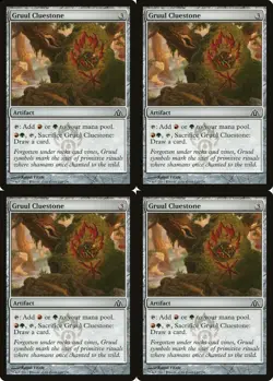 4x MTG 2013 GRUUL CLUESTONE - ARTIFACT - MAGIC CARD x4 copies - Image 1