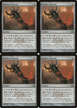 MTG 2012 RAKDOS KEYRUNE - ARTIFACT - UNCOMMON - MAGIC CARD x4 copies - Image 1