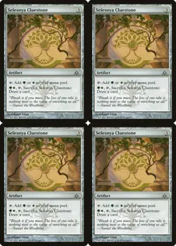 4x MTG 2013 SELESNYA CLUESTONE - ARTIFACT - MAGIC CARD x4 copies - Image 1