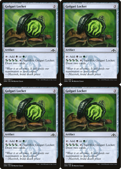 4x MTG 2018 GOLGARI LOCKET - ARTIFACT 237/259 - MAGIC CARD x4 copies - Image 1
