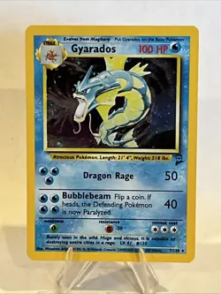 Pokemon TCG Gyarados Base Set 2 Holo Card 007/130 Vintage - Image 1