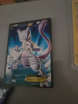 Pokemon Mewtwo EX TCG Full Art Holo Ultra Rare Card Breakthrough 157/162 - Image 3