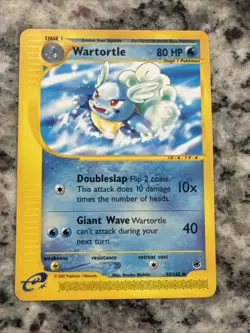 Pokemon Card Wartortle 92/165 Expedition Base Set Non Holo WOTC NM - Image 1