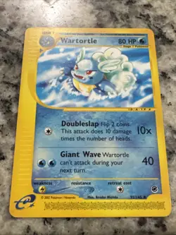 Pokemon Card Wartortle 92/165 Expedition Base Set Non Holo WOTC NM - Image 4