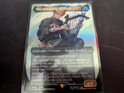 MTG Magic the Gathering SURGE FOIL The Wandering Minstrel Borderless FIN! - Image 1