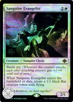 MTG Sanguine Evangelist (Pre) (34) | NM Foil | Lost Caverns of Ixalan {LCI} - Image 1