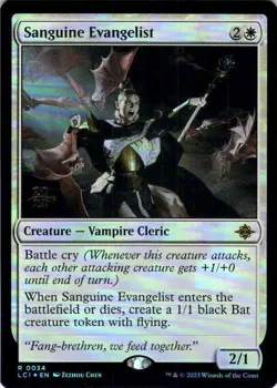 MTG Sanguine Evangelist (Pre) (34) | NM Foil | Lost Caverns of Ixalan {LCI} - Image 2