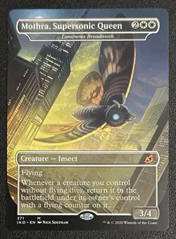 MtG ‘Mothra, Supersonic Queen’ 371 (Luminous Broodmoth) Ikoria WotC 2020 NM - Image 2