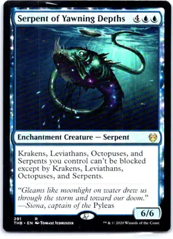#291 Serpent of Yawning Depths Theros Beyond Death Rare - Image 1