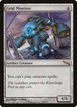 Grid Monitor | Lightly Played LP Mirrodin Rare Magic MtG - Image 1