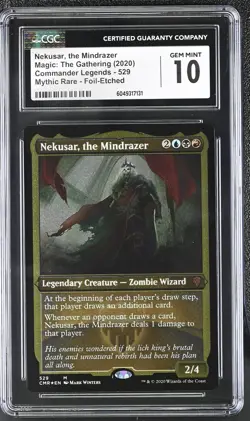 NEKUSAR, THE MINDRAZER Commander Legends Etched Foil Mythic CGC 10 MTG EDH - Image 1