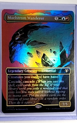 MTG Magic The Gathering CMM Commander Masters Borderless Foil Maelstrom Wanderer - Image 1