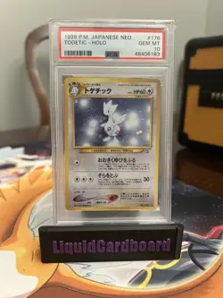 2000 POKEMON JPN NEO #176 TOGETIC-HOLO PSA 10 - Image 1