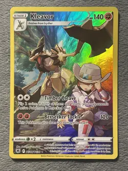 Kleavor TG08/TG30 Trainer Gallery Full Art Rare Pokemon Card Holo Astral Radianc - Image 1