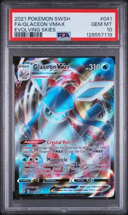 Pokemon TCG Glaceon VMAX Evolving Skies 041/203 PSA 10 - Image 3