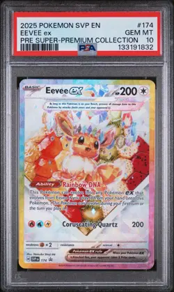 PSA 10 2025 POKEMON SVP EN-SV BLACK STAR PROMO #174 EEVEE EX 💫🔥 - Image 1