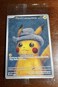 Lot Of 2, 2023 Pokemon Van Gogh Promo Pikachu With Grey Felt Hat Black Star #085 - Image 3