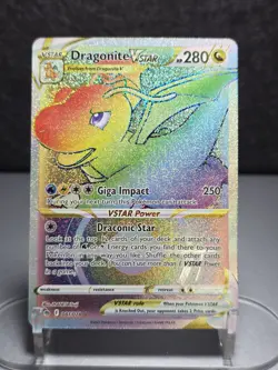 2022 Pokemon GO Dragonite Vstar Rainbow 081/078 Secret Rare - Image 1