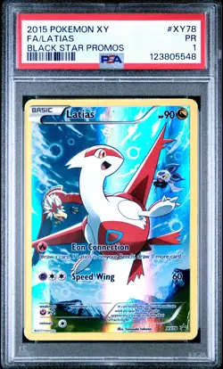 2015 POKEMON XY BLACK STAR PROMOS #XY78 FULL ART/LATIAS PSA 1 - Image 1