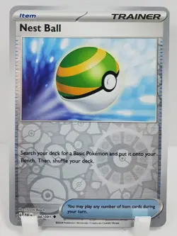 Nest Ball 084/091 Paldean Fates Reverse Holo NM/M Unplayed Pack Fresh Pokemon - Image 1