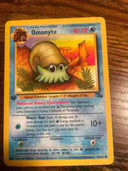 Pokemon TCG Fossil Omanyte 52/62 & Kabuto 50/62 Regular 1st Edition NM - Image 3