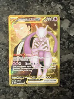 Team Rocket's Mewtwo EX 240/182 Hyper Rare Holo Destined Rivals Pokemon TCG - NM - Image 1