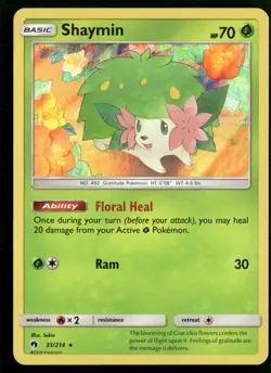 Shaymin Holo Rare SM - Lost Thunder 33/214 NM Pokemon TCG - Image 1