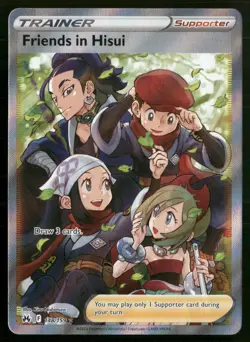Friends in Hisui (Full Art) Ultra Rare Crown Zenith 148/159 NM Pokemon TCG - Image 1