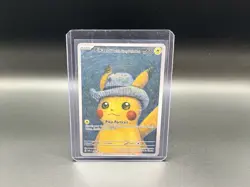 Pokemon English Pikachu with Grey Felt Hat Van Gogh Full Art Promo SVP EN 085 - Image 1