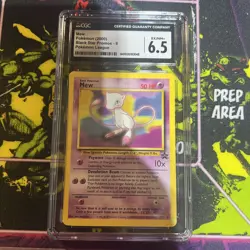 2000 POKEMON PROMO BLACK STAR POKEMON LEAGUE #9 MEW-CGC 6.5 NON HOLO - Image 1