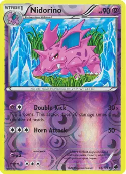 Pokemon - Nidorino - 44/116 - Uncommon - Reverse Holo - Plasma Freeze - NM - Image 1