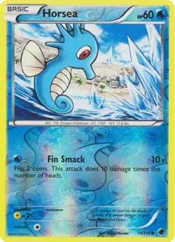 Pokemon - Horsea - 18/116 - Common - Reverse Holo - Plasma Freeze - NM - Image 1