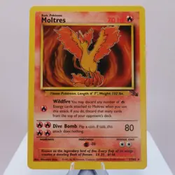 Pokemon TCG - Moltres 27/62 Fossil Rare WOTC 1999 - MP - Image 2