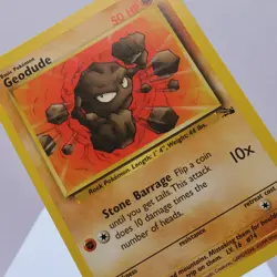 Pokemon TCG - Geodude 47/62 Fossil Common WOTC 1999 - EXC/NM - Image 1