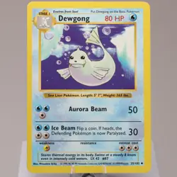 Pokemon TCG - Dewgong 25/102 Base Set Uncommon Shadowless WOTC 1999 - EXC - Image 2