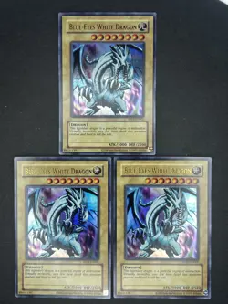 Yu-Gi-Oh! 2024 Blue-Eyes White Dragon RP01-EN001 Retro Pack 1 Reprint Playset NM - Image 1