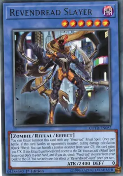 Yu-Gi-Oh! Revendread Slayer 1st Ed. COTD-EN082 Rare NM/LP x1 - Image 1