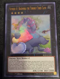 Yugioh Number 41: Bagooska The Terribly Tired Tapir BLRR-EN085 Ultra Rare 1st LP - Image 1