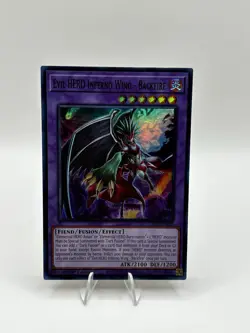 Yu-Gi-Oh! TCG Evil HERO Inferno Wing - Backfire SUDA-EN032 Super Rare 1st Ed - Image 1