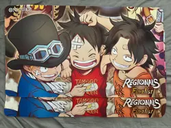 One Piece Card Game 2023 Regional Championship Finalist Luffy Ace Sabo Playmat! - Image 1