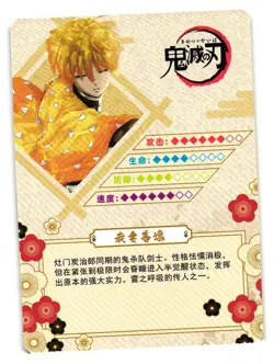 Zenitsu Agatsuma SR Demon Slayer Kimetsu no Yaiba Holo Anime card - Image 2