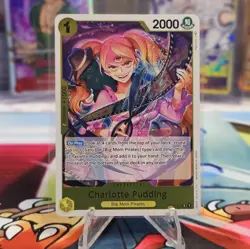 One Piece Card TCG Charlotte Pudding OP03-112 Pillars of Strength NM Rare Foil - Image 1