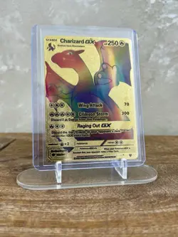 Charizard GX Rainbow Gold Foil Card 150/147 🔥- Collector’s Gem RARE - Image 1